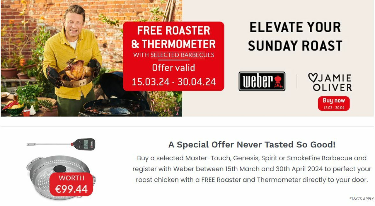 Weber Free Roaster & Thermometer Offer